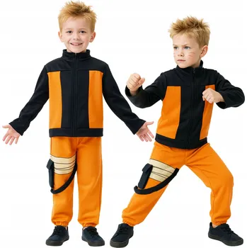 Karnevalový kostým KOSTÝM KOSTÝM PŘEVLEK UZUMAKI AKATSUKI NARUTO ANIME KARNEVAL 122 128 CM