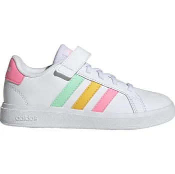 Pánské tenisky ADIDAS Dětské sportovní boty Grand Court 36 BÍLÁ|RŮŽOVÁ|ZELENÁ