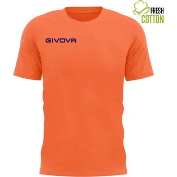 Pánské tričko GIVOVA Unisex Givova Bavlněné Tričko Oranžové Fluo 4XL ORANŽOVÁ