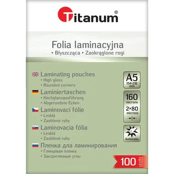 Laminovací fólie Lesklá, měkká laminovací Fólie A5 Titanum