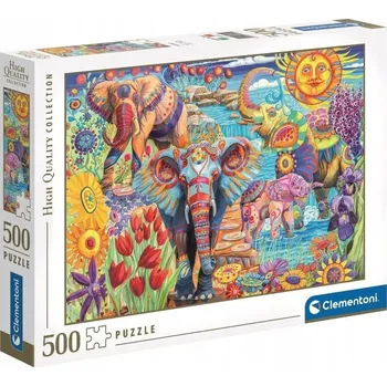 Puzzle Clementoni 500dílné Puzzle PUZZLE 500 KARNEVALOVÝ SLON CLEMENTONI 35572