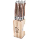 LAGUIOLE Premium - steakové nože 6 ks, rukojeť dřevěná