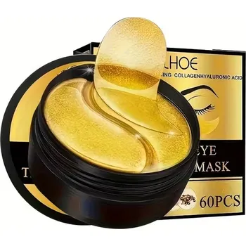 Pleťová maska ŽELOVÉ POLŠTÁŘKY POD OČI 24K ZLATO KOLAGENOVÁ MASKA 60 Kusů