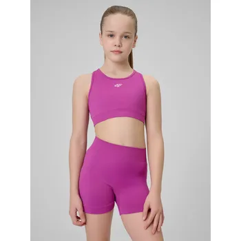 Dámské spodní prádlo 4F SPORTOVNÍ PODPRSENKA DÍVČÍ RŮŽOVÁ BEZEŠVÁ VEL. 164 (13-14 let)