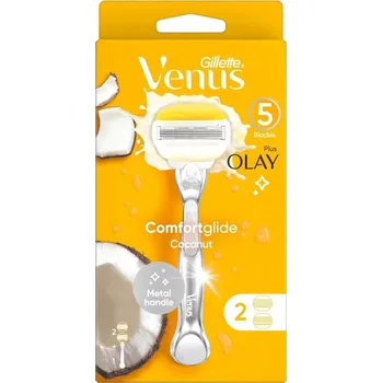 Dámský holicí strojek Gillette Venus Comfortglide Coconut, 5 břitů, stříbrný