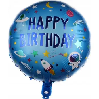 Balónek Fóliový balónek Happy Birthday vesmír, 18"