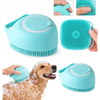 Kartáč na nádobí Kartáč na mytí psů s dávkovačem šamponu a silikonovým držadlem - pohodlný a praktický