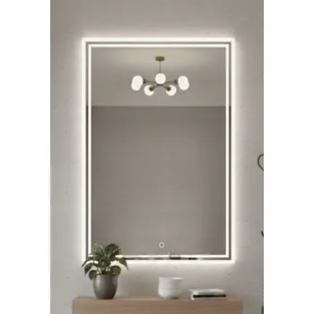 Zrcadlo Zrcadlo LED Capricornus | Vč. Dotykového Spínače | 120x120 cm | Teplá Bílá 3000K Vyrobeno v PL