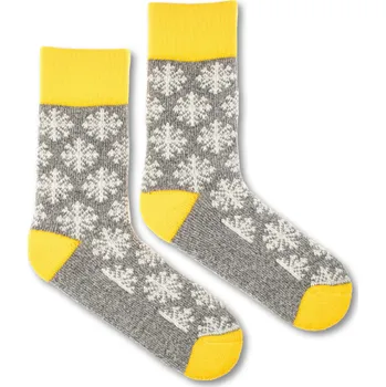 Dámské ponožky Vlněné ponožky Vlnáč Chumelice žlutá M (39-42)