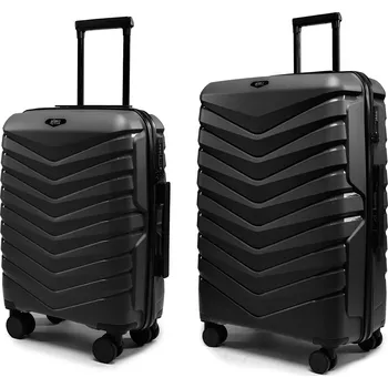 Velký a příruční cestovní kufr s TSA zámkem ROWEX Aero 2v1 Barva: Černá