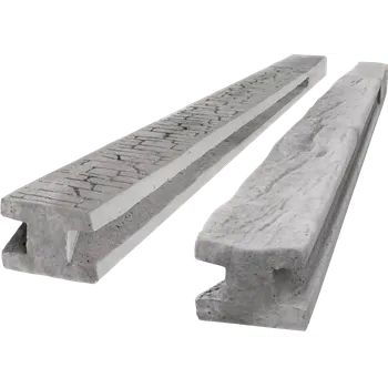 Plotový sloupek Betonový sloupek průběžný na 2,0 m plot (275 cm) vzorovaný oboustranný - dřevo