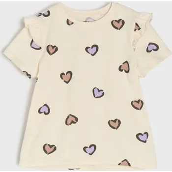 Dívčí oblečení Sinsay - Bavlněné vzorované tričko - vícebarevná - 860GH-MLC - 860GH-MLC-98