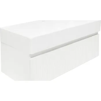 Nábytek SAT Koupelnová skříňka s umyvadlem SAT Evolution 98x30x44,8 cm bílá mat SATEVO100WMU2 SATEVO100WMU2