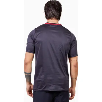 cyklistický dres GIVOVA Givova Army Interlock – maskáčové tričko, krátký rukáv ČERNÁ|ČERVENÁ