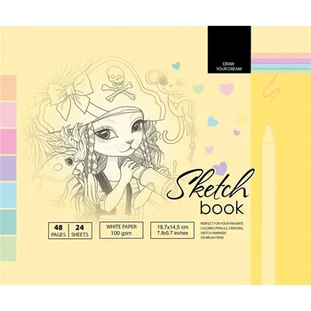 Skicák 197x145 mm, 48 listů, 100g papír TW fresh