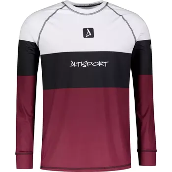 Pánské funkční termo triko s dlouhým rukávem premium ALTISPORT VOJ/ALM051TER01 VÍNOVÁ L