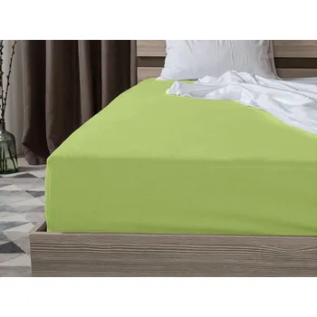 Bytový textil Jersey prostěradlo pistáciové 180 x 200 cm