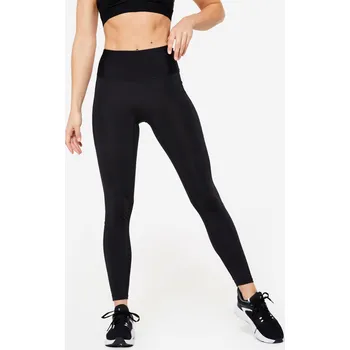 Dámské legíny DOMYOS Dámské fitness legíny s vysokým pasem černé XS ČERNÁ