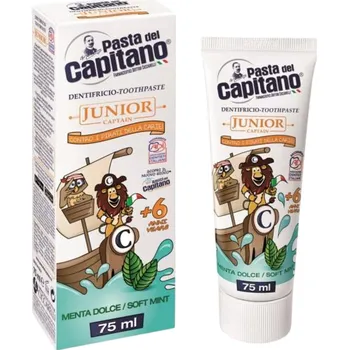 zubní pasta JUNIOR CAPTAIN MENTA DOLCE SOFT MINT - dětská zubní pasta s mátou 6+ 75 ml IDDRZEX08423