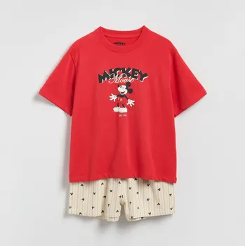Dámské noční prádlo Reserved - Dvoudílné pyžamo Mickey Mouse - červená - 985EX-33X - 985EX-33X-XXL