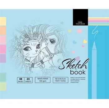 Skicák 197x145 mm, 48 listů, 100g/m², TW FRESH