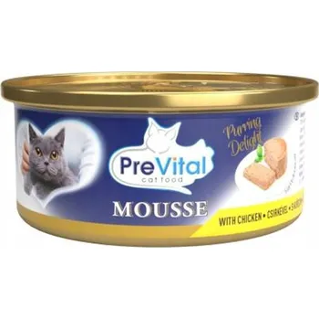Krmivo pro kočku PreVital mini konzerva - Mousse pro dospělé kočky s kuřecím masem 85g
