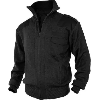 Pánský svetr Svetr CARDIGAN se zipem ČERNÝ, Velikost: 50