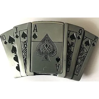 Spona na peníze Pokerové karty se zapalovačem na benzín a sponou na opasek