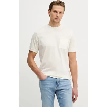 Bavlněné tričko Karl Lagerfeld 561200.755004 béžová 02X, vel. M