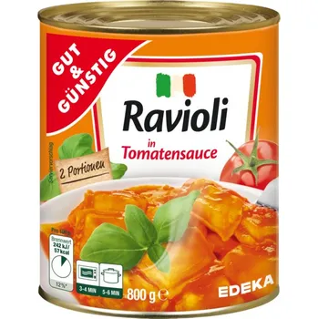 Příloha G&G Masové ravioli v tomatové omáčce 800g