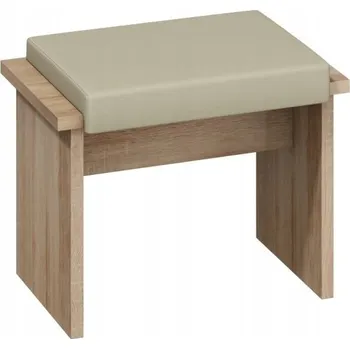 Taburet Malý taburet GURLAN, dub sonoma sv./béžová ekokůže, 5 let záruka