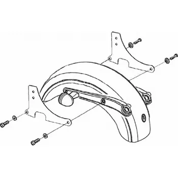 Montážní sada Highway Hawk Arch, Flat, Wide pro motocykly HD Sportster 883/1200, chrom - Chrom