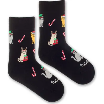 Dámské ponožky Dětské ponožky Kočičí vánoce M (27-30)