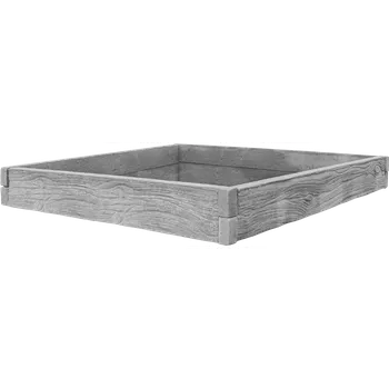 Vyvýšený záhon Betonový vyvýšený záhon - 2 x 2 x 0,25 m - dřevo