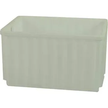 Skladová bedna StockBox, 800 x 600 x 450 mm, barva bílá.