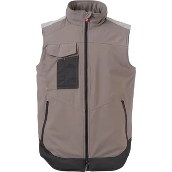 Pánská vesta Zimní pánská softshellová vesta WONDER VEST LITE PAD, zateplená Payper Barva: KOUŘOVÁ/ČERNÁ, Velikost: 3XL