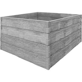Vyvýšený záhon Betonový vyvýšený záhon - 2 x 2 x 1 m - dřevo