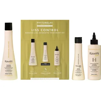 Phytorelax Laboratories Keratin Phytorelax Laboratories Keratin Liss uhlazující šampon pro nepoddajné vlasy 250 ml + Phytorelax Laboratories Keratin Liss vyhlazující krém na vlasy 150 ml + Phytorelax Laboratories Keratin Liss uhlazující kondicionér 100 ml