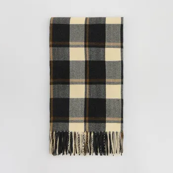 Reserved - Kostkovaná šála s příměsí viskózy - béžová - 423FF-80X - 423FF-80X-ONE