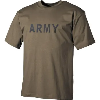 Pánské tričko Triko s potiskem oliv ARMY, Velikost: L