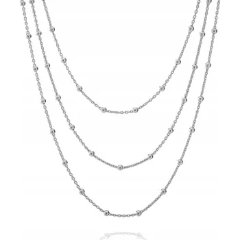 Řetízek Trojitý řetízek 50 cm s kuličkami, stříbro 925 GIORRE