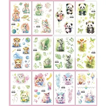 Tetování Dětské dočasné tetování - ZVÍŘÁTKA - 12 ks (Značka: SPADABRAVO)