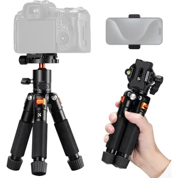 Stativ K&F CONCEPT S225A0+BH-25L 55cm Folding Aluminum Alloy Tabletop Mini Tripod
