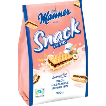 Manner Minis Snack 300g Oříšek cena za kartonové balení (Kartonové balení : 10 ks)
