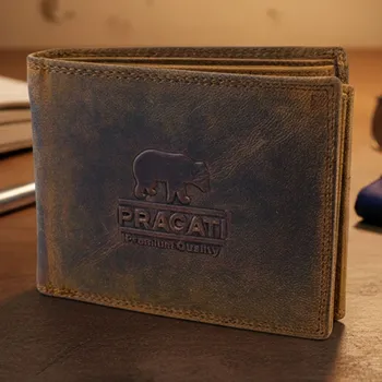 Peněženka Luxusní pánská kožená peněženka hnědá s RFID ochranou premium kůže Master Pragati Elite GTI 425