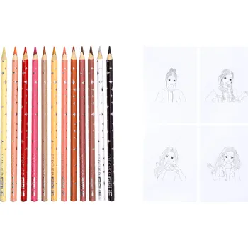 Pastelka Sada pastelek, 16dílná (barevné pastelky Tóny pleti a vlasů)