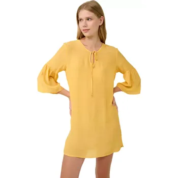 Dámská móda Žluté letní šaty Vamp z viskózy 22873 yellow gold velikost XXL