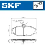 SKF Sada brzdových destiček, kotoučová brzda VKBP 80477 E