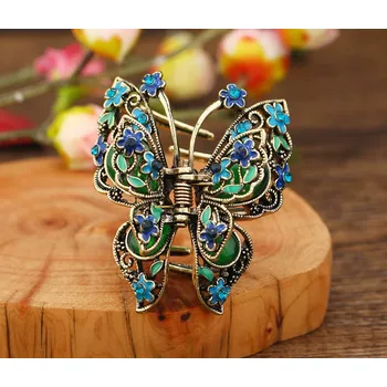 B-TOP Retro spona do vlasů ve tvaru motýla