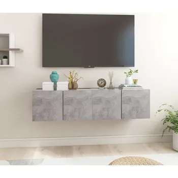 Nábytek vidaXL Závěsné TV skříňky 2 ks 60 x 30 x 30 cm [804509] Barva: Betonová šedá